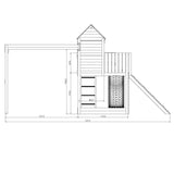 Climbing frame Treehouse Extra large tower with swings slide and climbing wall