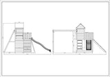 Climbing frame Treehouse Extra large tower with swings slide and climbing wall