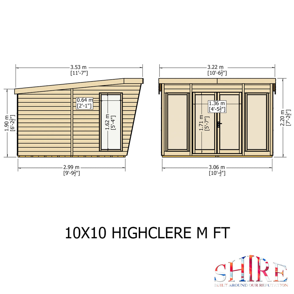 10x10 Shire highclere Summerhouse