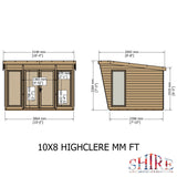 10x8 Shire highclere 10x8 Summerhouse