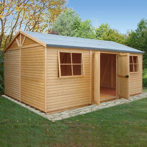 Mammoth 12x18 Double Door 12mm Shiplap Garden Shed