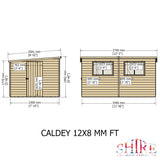 Caldey Single door 12x8 style A 12mm Shiplap Garden Shed