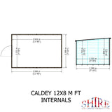 Caldey Single door 12x8 style A 12mm Shiplap Garden Shed