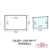 Caldey Single door 12x8 style A 12mm Shiplap Garden Shed