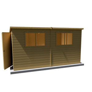 Caldey Single door 12x8 style A 12mm Shiplap Garden Shed