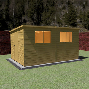 Caldey Single door 12x8 style A 12mm Shiplap Garden Shed