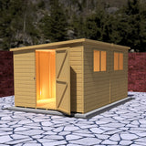Caldey Single door 12x8 style A 12mm Shiplap Garden Shed