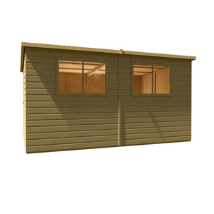 Caldey Single door 12x8 style A 12mm Shiplap Garden Shed