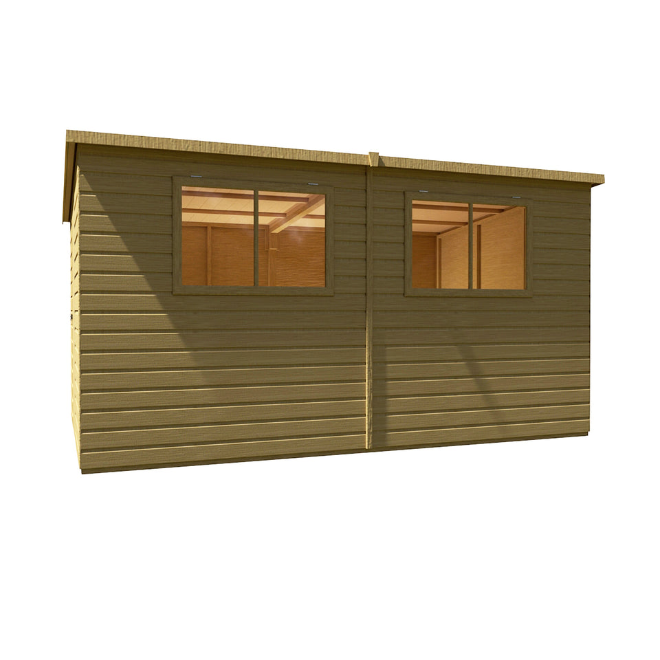 Caldey Single door 12x8 style A 12mm Shiplap Garden Shed
