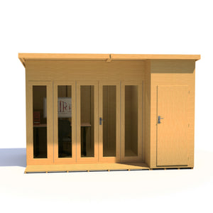 Aster 12x8 Right Hand Storage and Summerhouse 12mm Shiplap