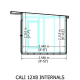 12x8 insulated Garden Studio Office Pent Roof
