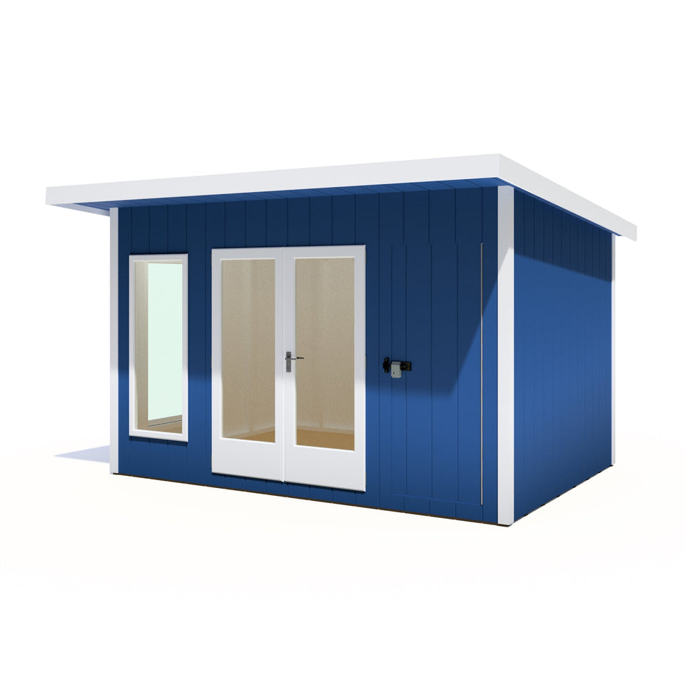 12x8 insulated Garden Studio Office and Store Pent Roof