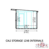 12x8 insulated Garden Studio Office and Store Pent Roof