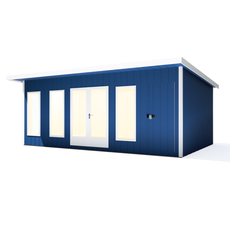 20x12 insulated Garden Studio Office and Store Pent Roof