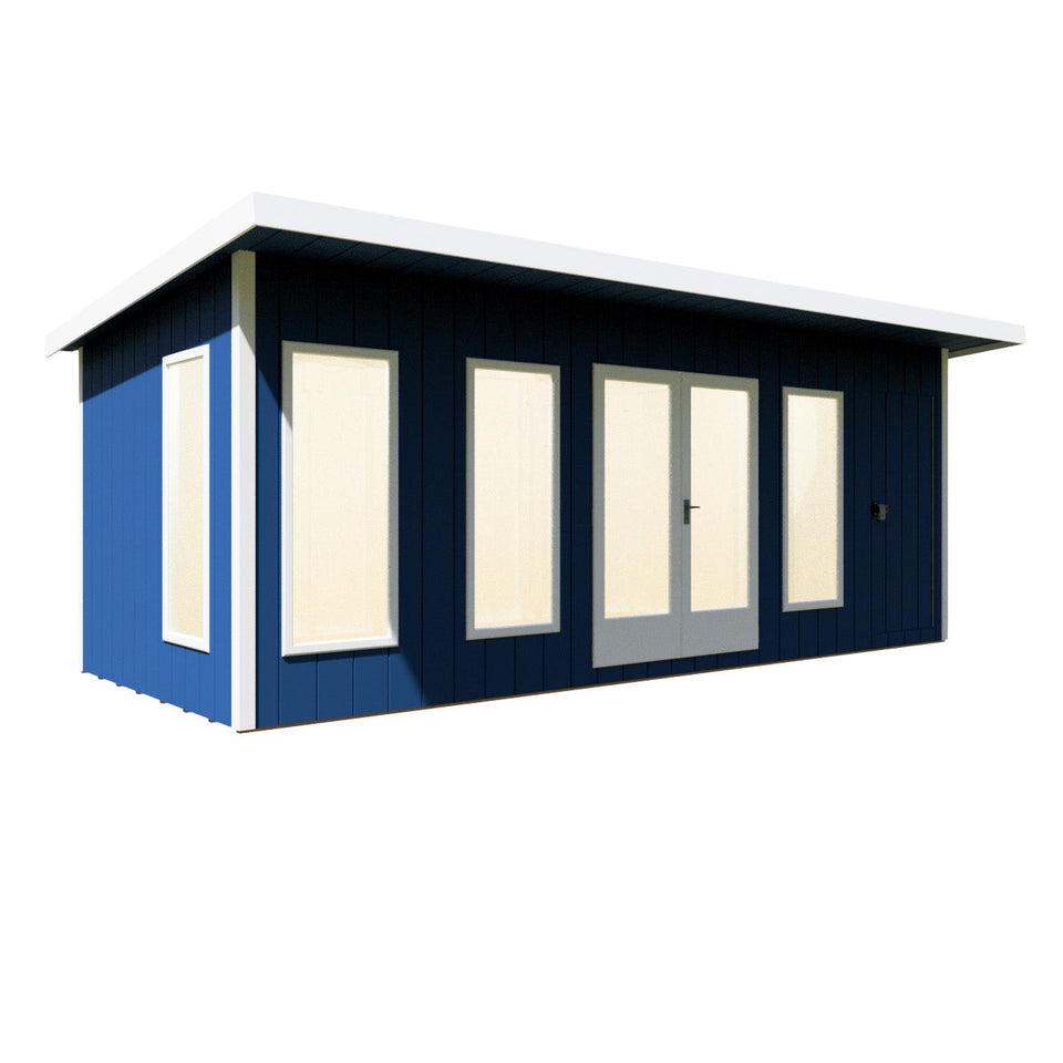 20x8 insulated Garden Studio Office and Store Pent Roof