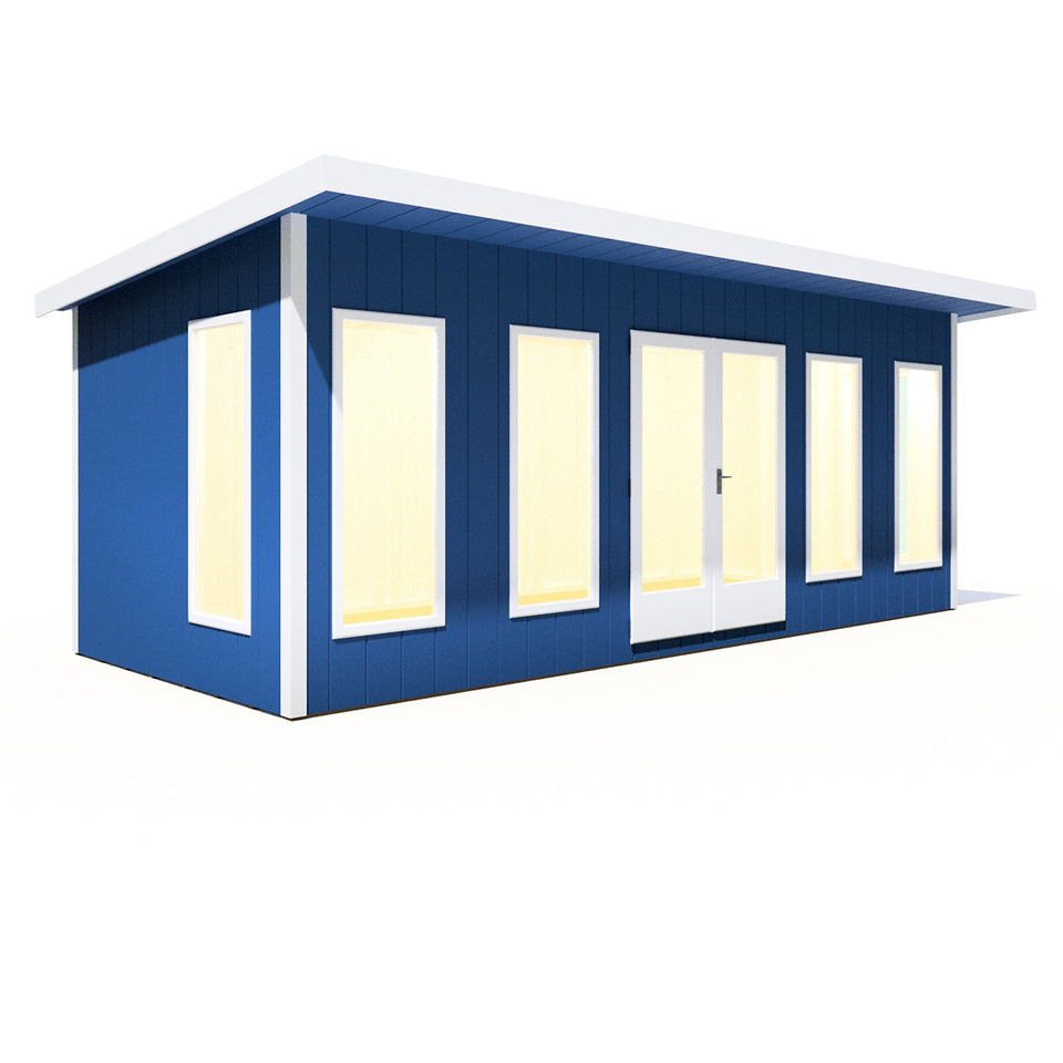 20x8 insulated Garden Studio Office Pent Roof
