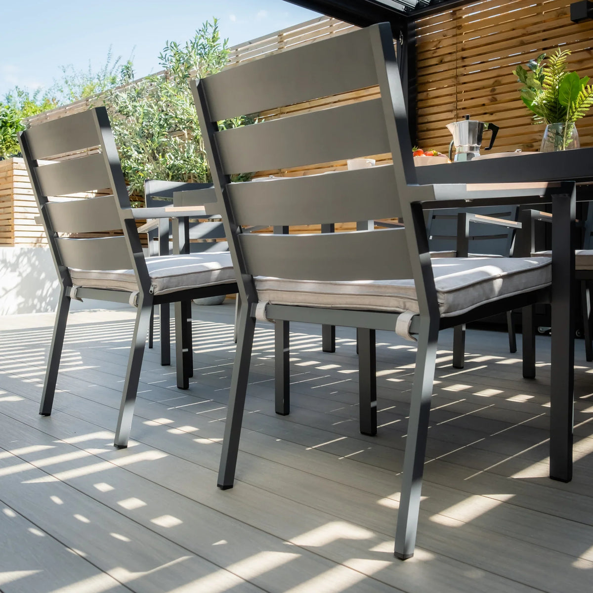Vancouver 6 Seat Rectangular Dining Set by Maze Rattan. GardenBox Price £1249