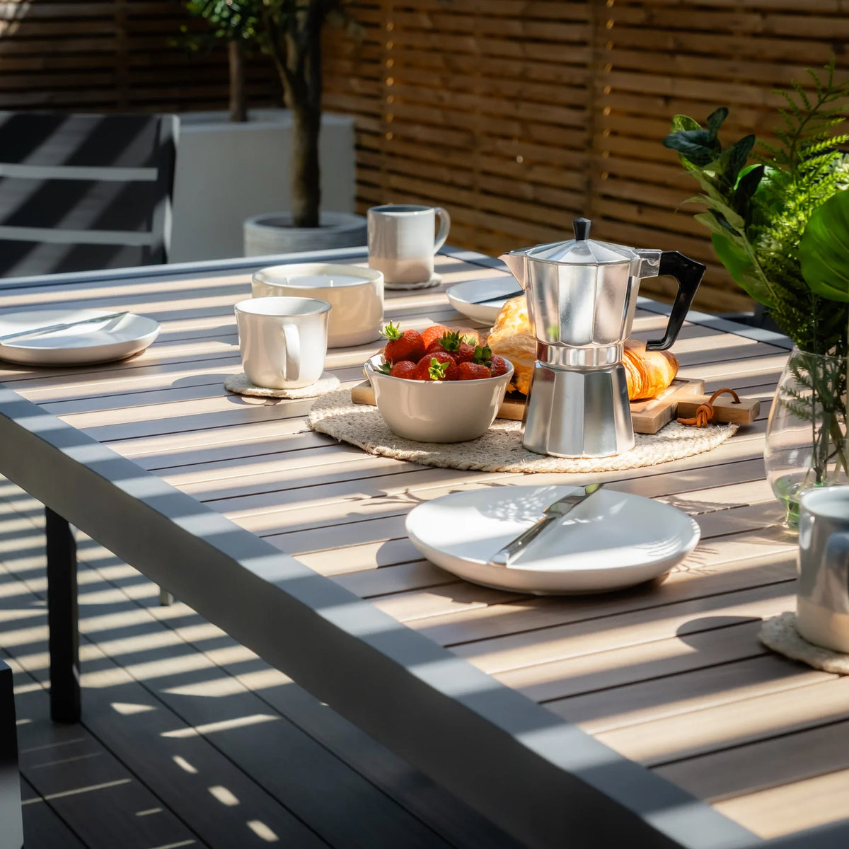 Vancouver 6 Seat Rectangular Dining Set by Maze Rattan. GardenBox Price £1249