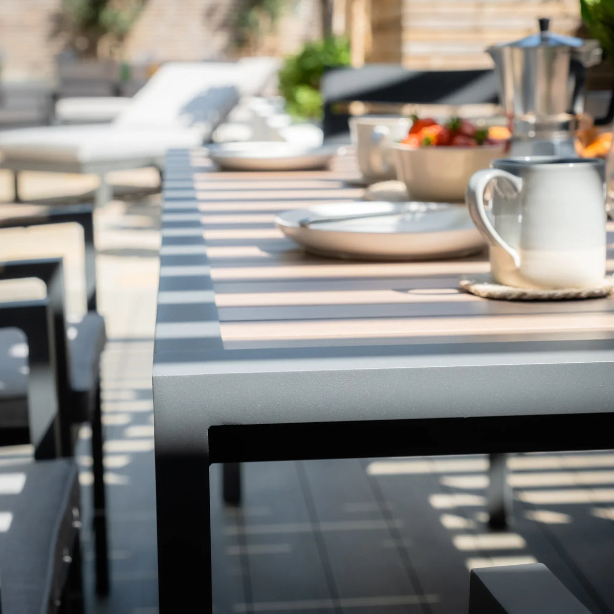 Vancouver 6 Seat Rectangular Dining Set by Maze Rattan. GardenBox Price £1249