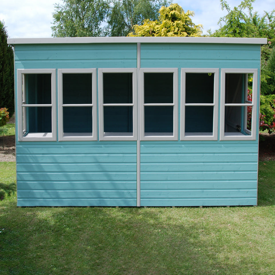 Sun Pent Potting Shed 10x10 Single Door 12mm Shiplap