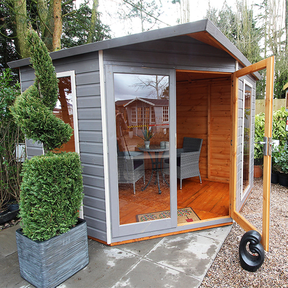 Larkspur 8x8 Corner Summerhouse 12mm Shiplap