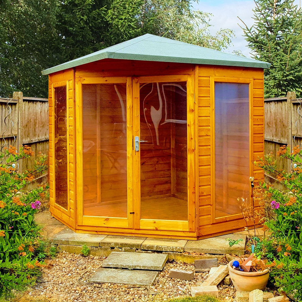Larkspur 8x8 Corner Summerhouse 12mm Shiplap