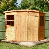 Shire Corner Shed 10x10 2x2" framework 12mm interlock cladding
