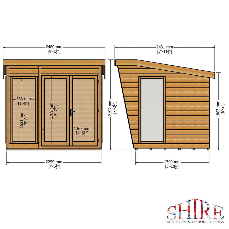 8x6 Shire highclere Summerhouse
