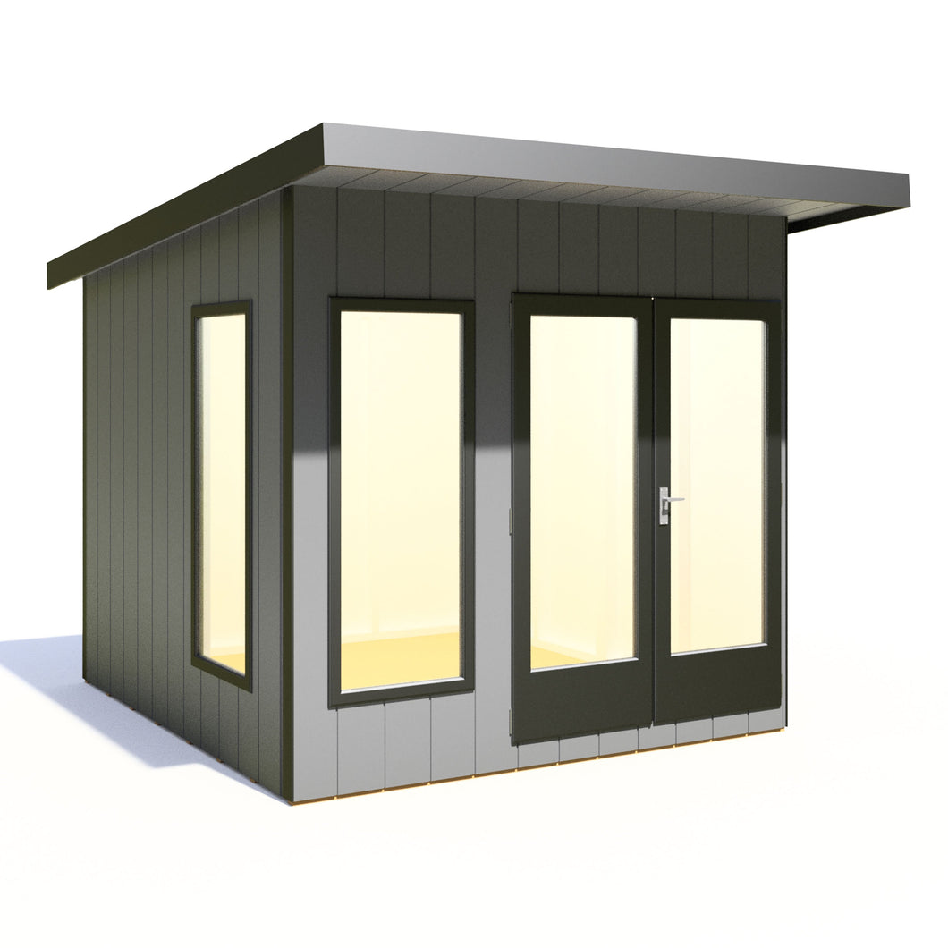 8x8 insulated Garden Studio Office Pent Roof