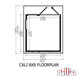 8x8 insulated Garden Studio Office Pent Roof