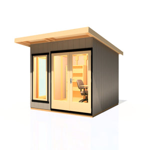 8x8 insulated Garden Studio Office Pent Roof