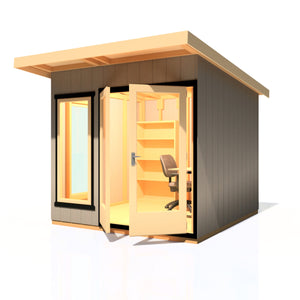 8x8 insulated Garden Studio Office Pent Roof