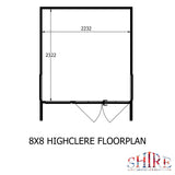8x8 Shire highclere 10x8 Summerhouse