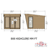 8x8 Shire highclere 10x8 Summerhouse