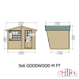 Goodwood 9x6 Style C Summerhouse 12mm Shiplap