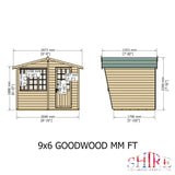 Goodwood 9x6 Style C Summerhouse 12mm Shiplap