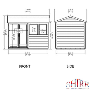 10x7 Garden Studio / Office 20mm Superlap Cladding