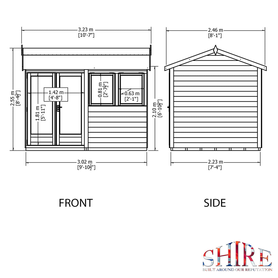 10x7 Garden Studio / Office 20mm Superlap Cladding