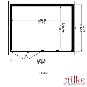 10x7 Garden Studio / Office 20mm Superlap Cladding