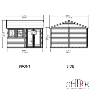 12x12 Garden Studio / Office 20mm Superlap cladding