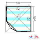 Larkspur 8x8 Corner Summerhouse 12mm Shiplap