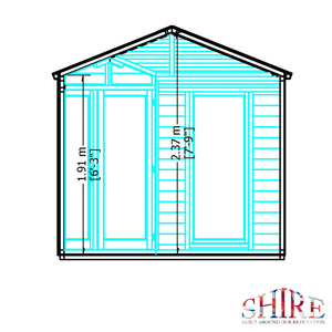 Larkspur 8x8 Corner Summerhouse 12mm Shiplap