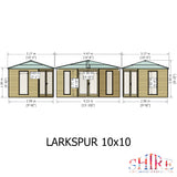 Larkspur 10x10 Corner Summerhouse 12mm Shiplap