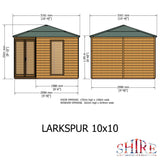 Larkspur 10x10 Corner Summerhouse 12mm Shiplap