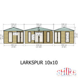 Larkspur 10x10 Corner Summerhouse 12mm Shiplap
