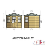 Arreton Hexagonal 8x8 12mm Shiplap Summerhouse
