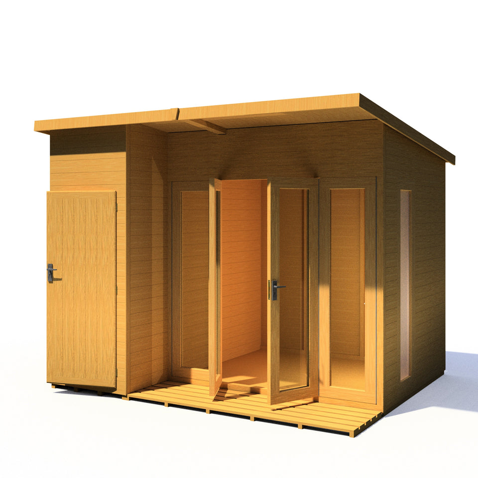 Aster 10x8 Left Hand Storage and Summerhouse 12mm Shiplap