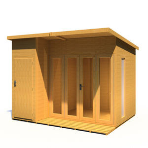 Aster 10x8 Left Hand Storage and Summerhouse 12mm Shiplap