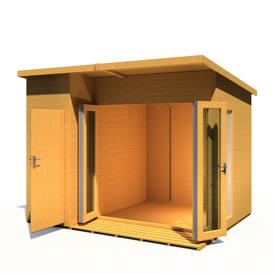 Aster 10x8 Left Hand Storage and Summerhouse 12mm Shiplap