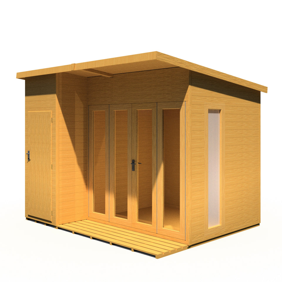 Aster 10x8 Left Hand Storage and Summerhouse 12mm Shiplap